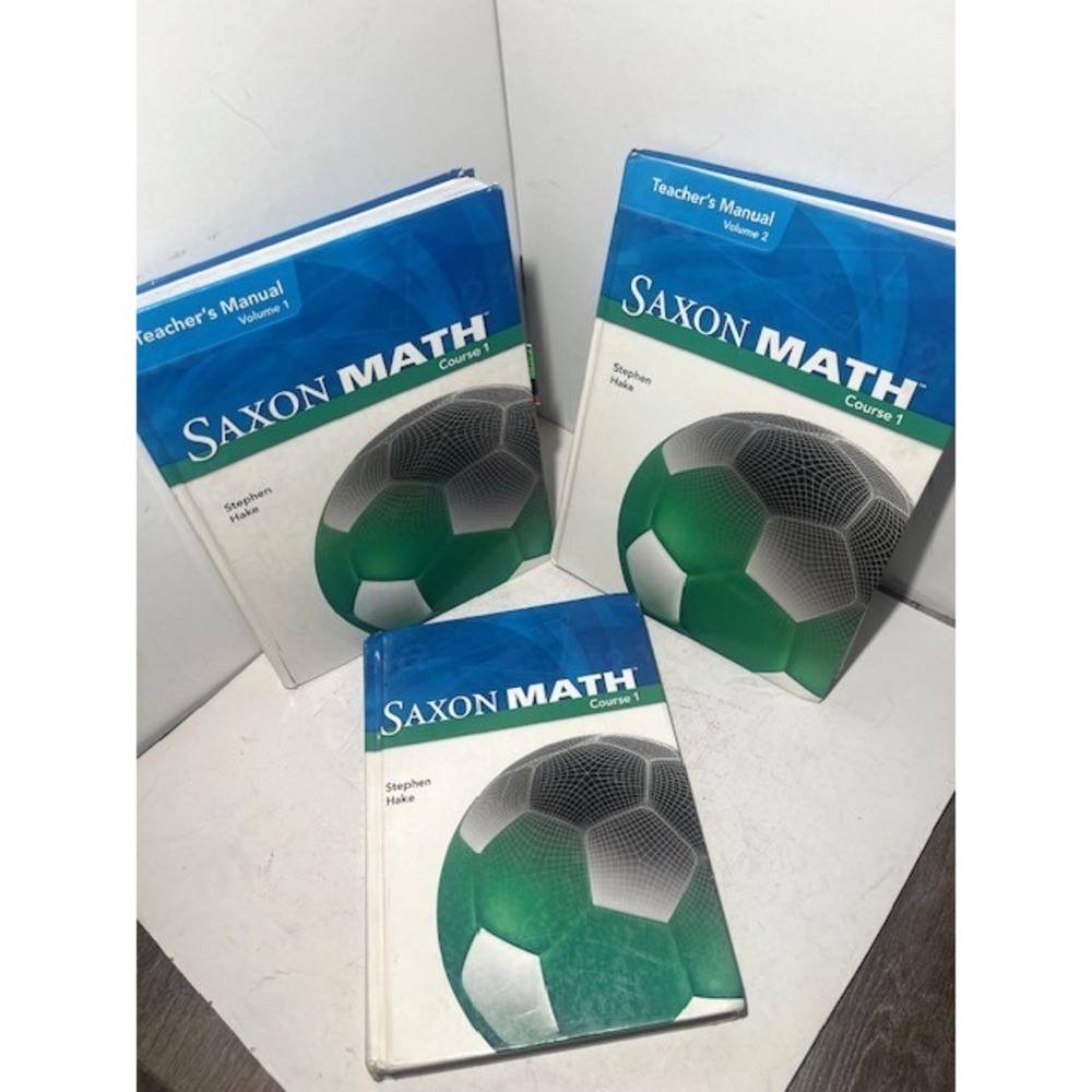Saxon Math Course 1 Stephen Hake Student Edition & Teacher Manual Volume 1 2 Set